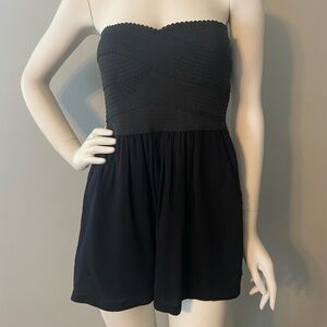 Crystal Doll Romper Shorts black Size 6 Zip Bodice Cocktail Club Travel